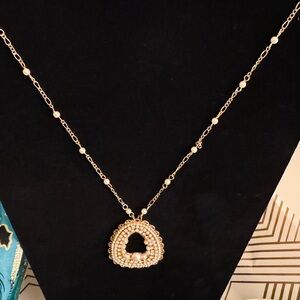 Oliver Bonas Jayla Faux Pearl Pendant Statement Necklace